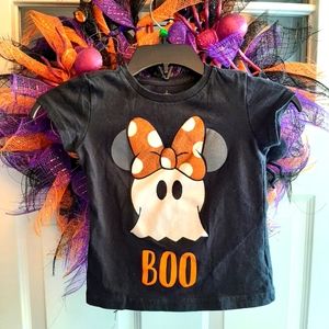2T minnie mouse ghost tee shirt black